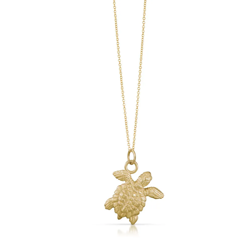 Sea Turtle Charm in Gold