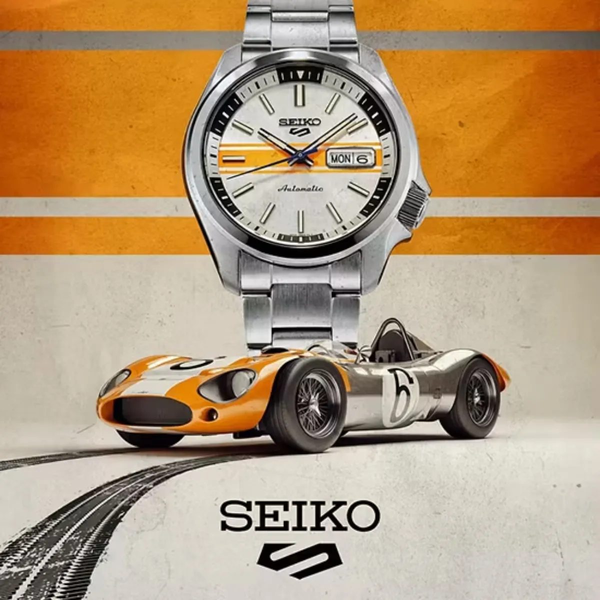 Seiko 5 Sports SRPL49K1  SRPL49 SRPL49K Racer's Heritage "Retro GT" Car Special Edition Mens Watch