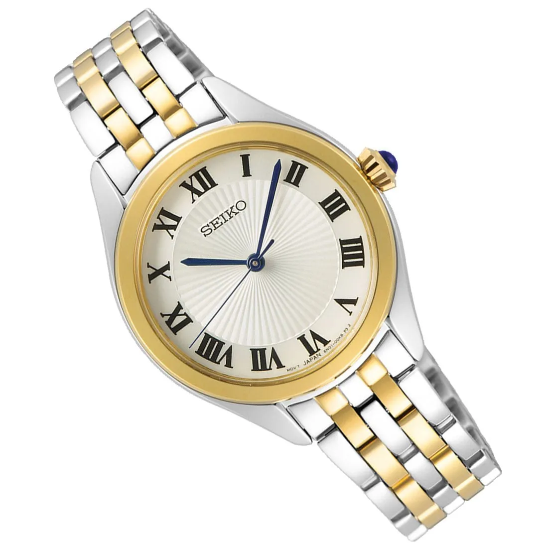 Seiko Women Quartz SUR330P1 SUR330 SUR330P Two Tone Fashion Watch