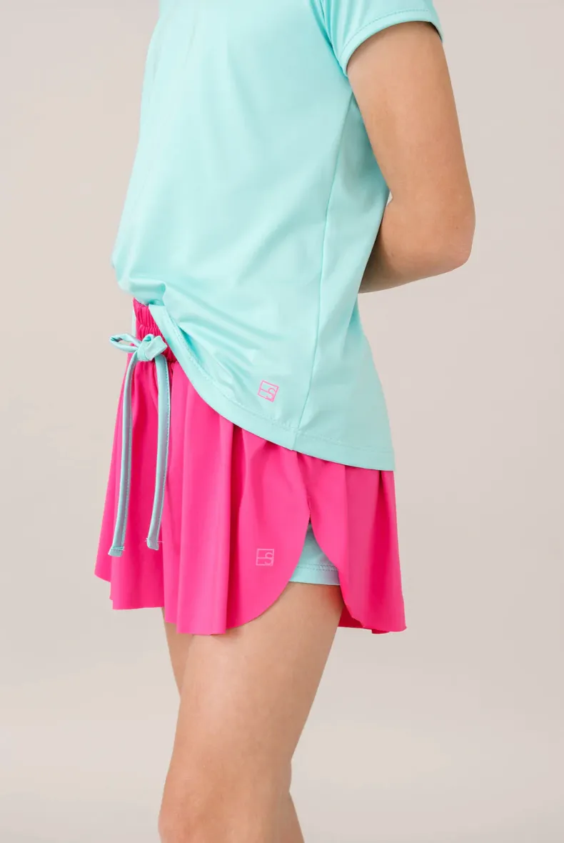 Set Athletic: Tatum Short - Power Pink, Totally Turquoise