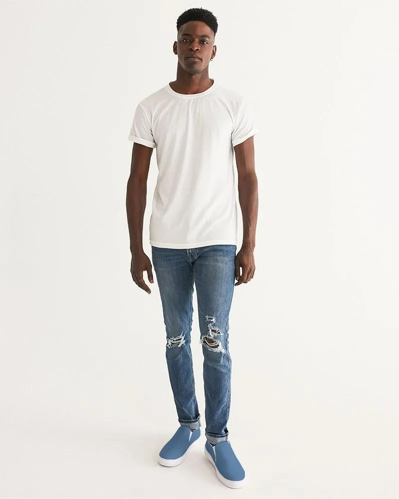 Shaded Pastel Blue Slip-On Canvas Sneakers | Men's | C60M30Y0K30
