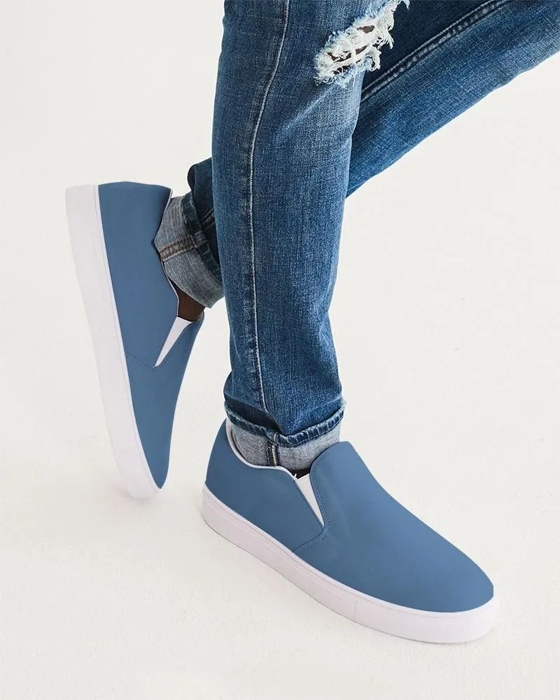 Shaded Pastel Blue Slip-On Canvas Sneakers | Men's | C60M30Y0K30