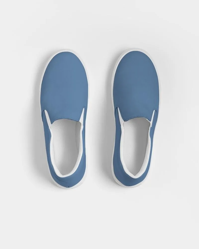 Shaded Pastel Blue Slip-On Canvas Sneakers | Men's | C60M30Y0K30