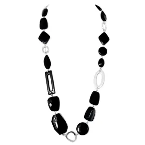 SILVER-BLACK NECKLACE  #FW1202103