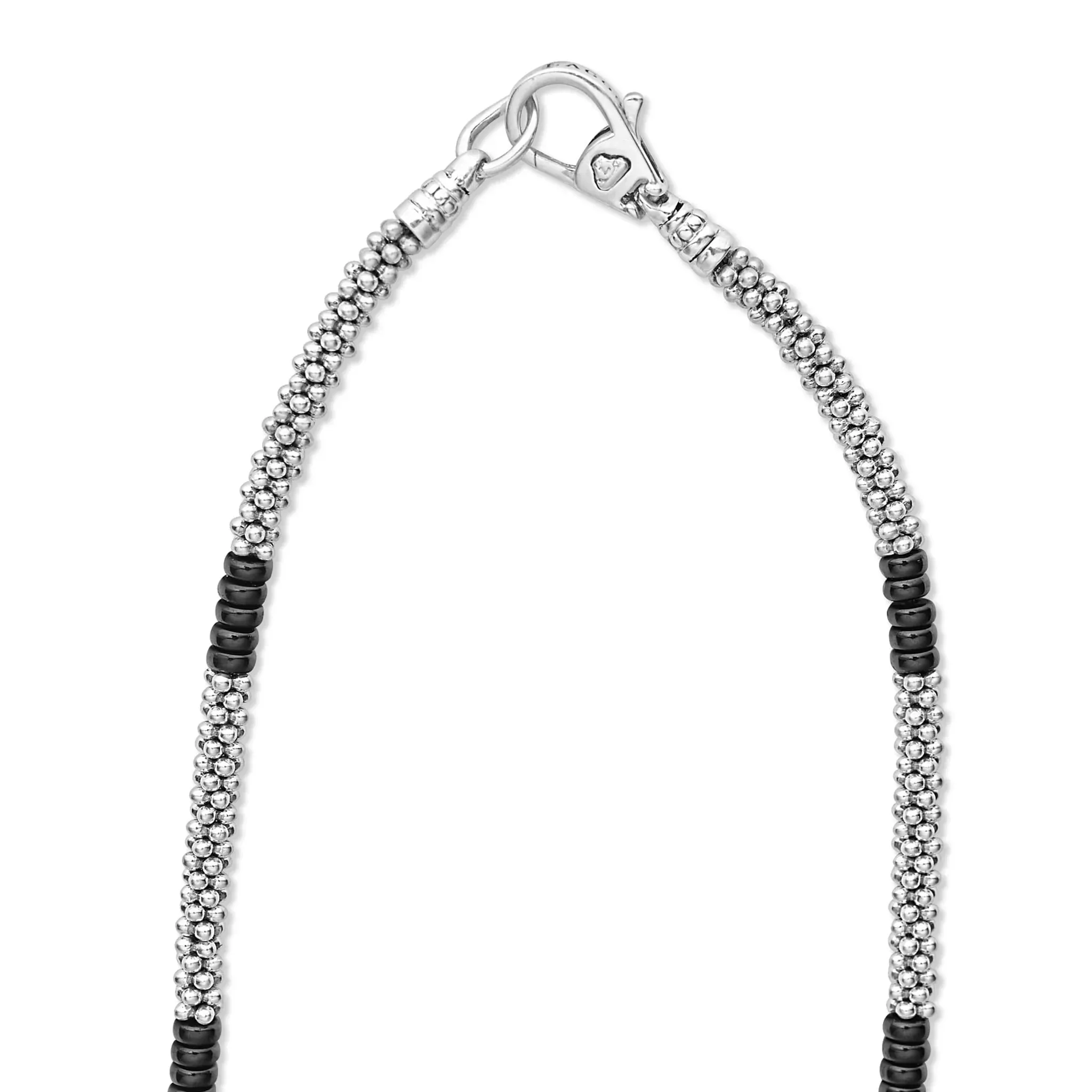 Silver Station Ceramic Beaded Necklace