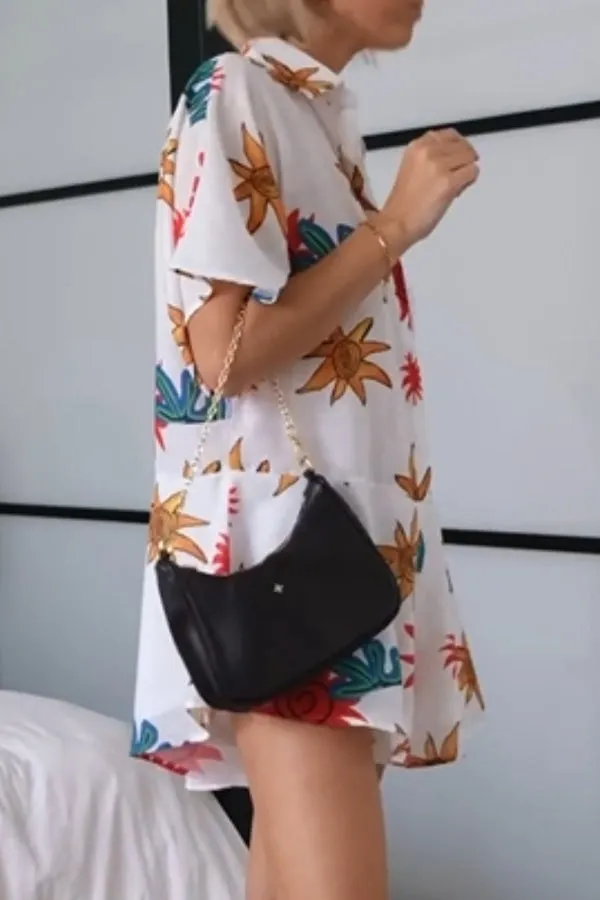 Simple Hand Drawn Print Jumpsuits
