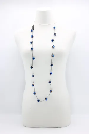 Single strand Black fishing wire Crystal Necklaces