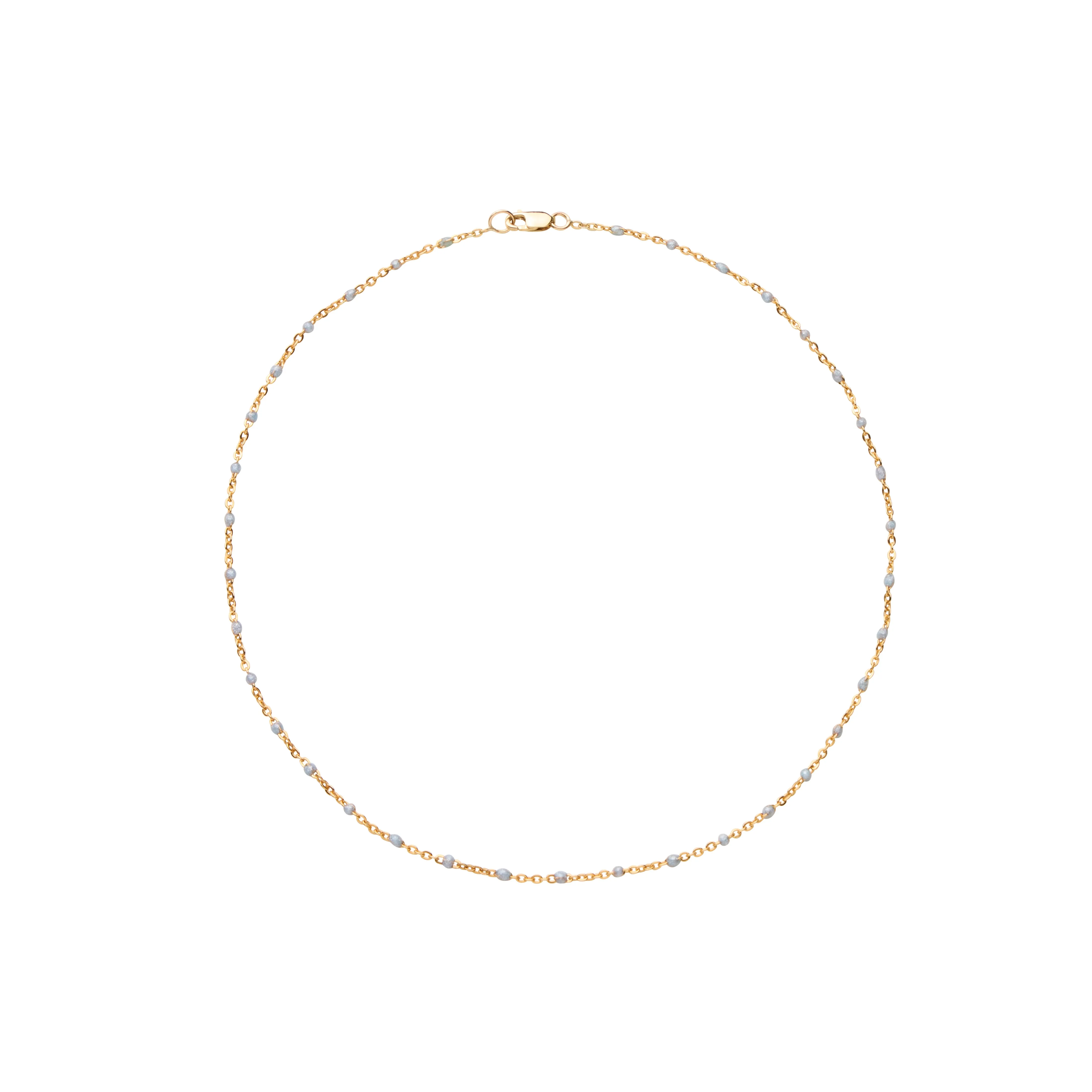 Sky Blue Enamel Choker - 14K Gold Filled
