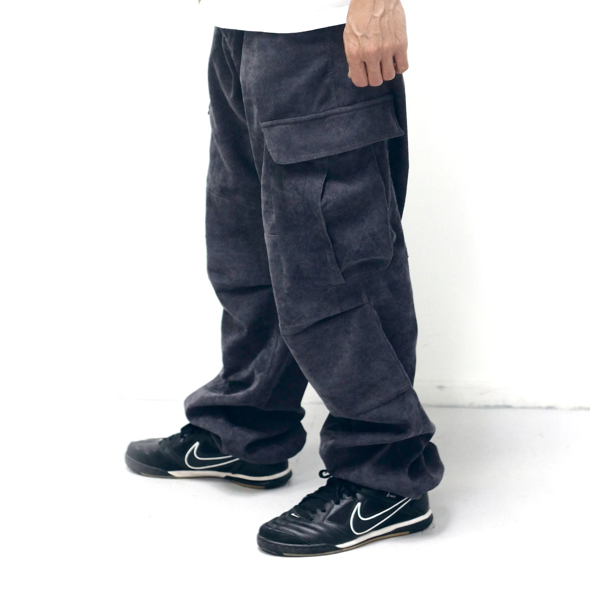 Snack Unlock Corduroy Cargo Pants - Slate