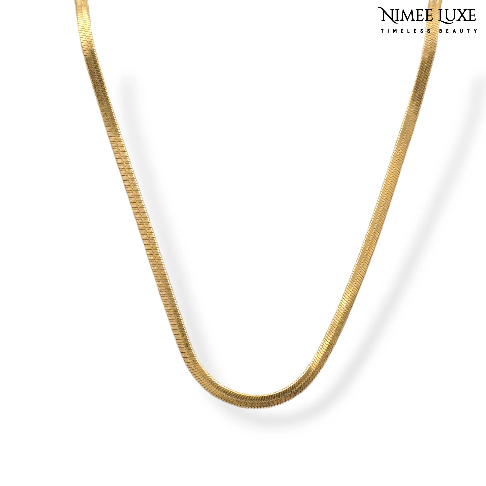 Snake Chain   Diamond Necklace NLCP105G Gold Plated Combo