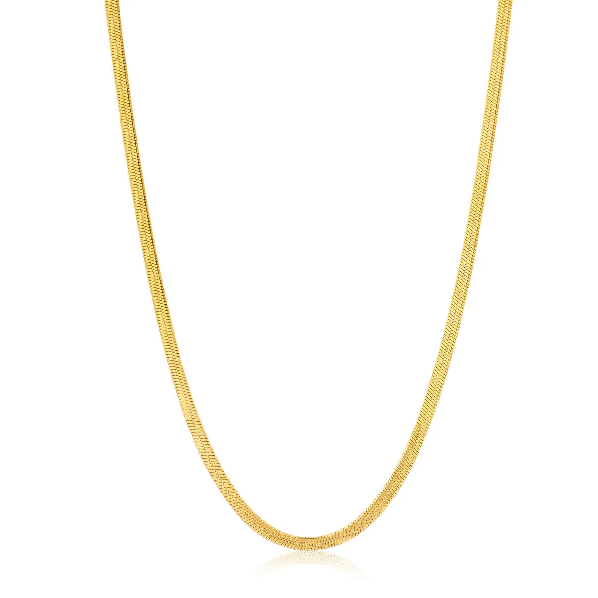 Snake Chain   Diamond Necklace NLCP105G Gold Plated Combo