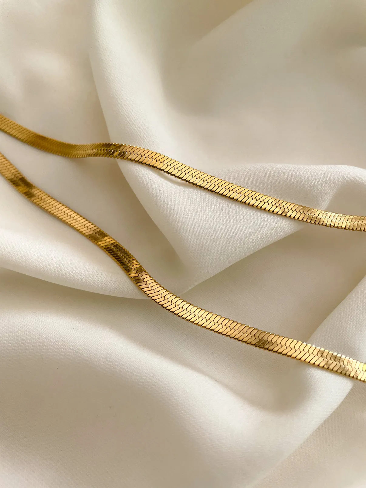 Snake Chain   Diamond Necklace NLCP105G Gold Plated Combo