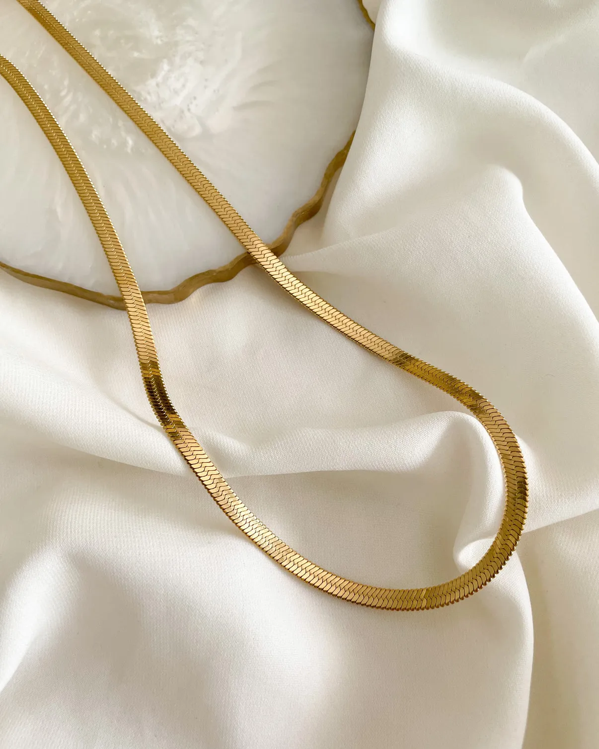 Snake Chain   Diamond Necklace NLCP105G Gold Plated Combo