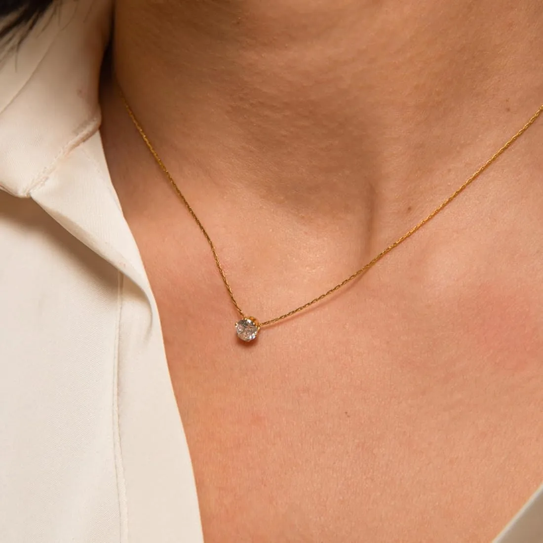 Snake Chain   Diamond Necklace NLCP105G Gold Plated Combo