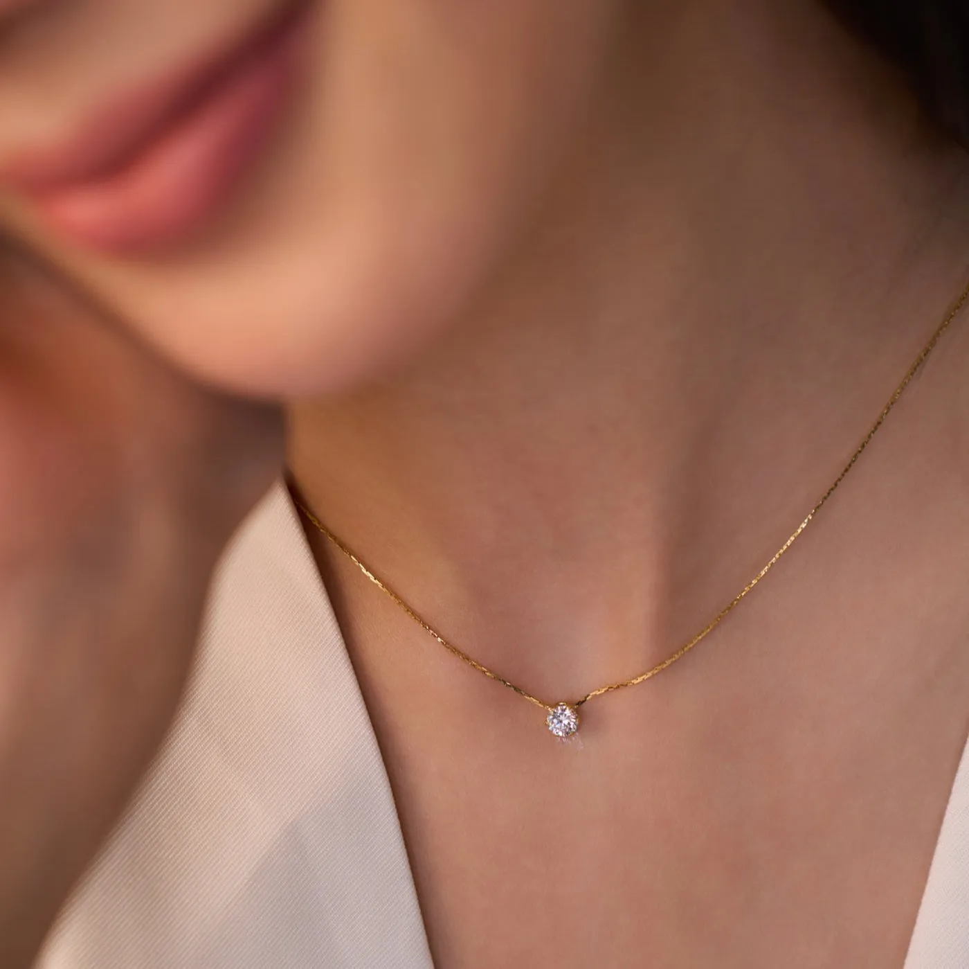Snake Chain   Diamond Necklace NLCP105G Gold Plated Combo