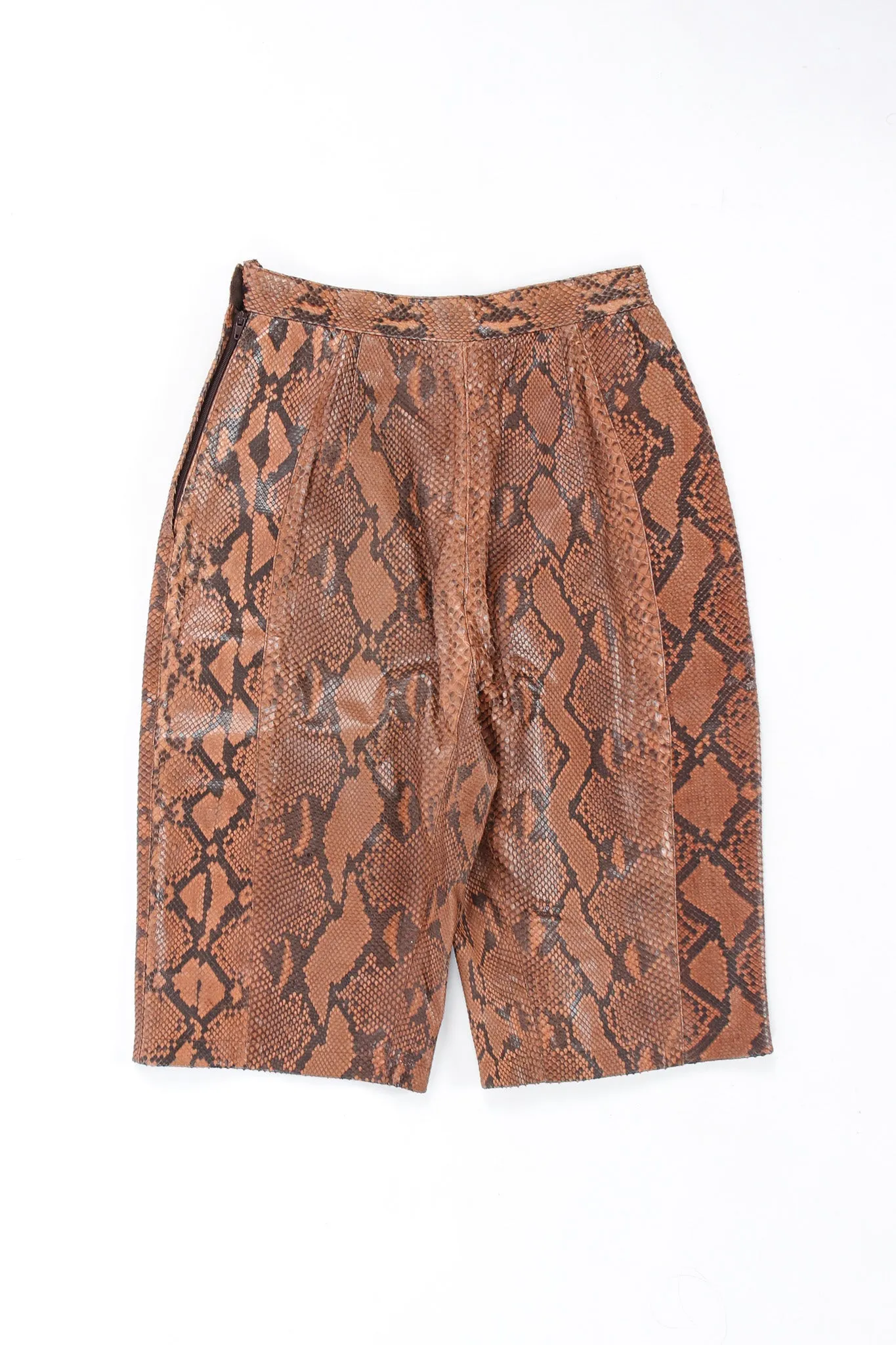 Snakeskin Bermuda Shorts