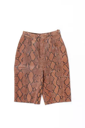 Snakeskin Bermuda Shorts