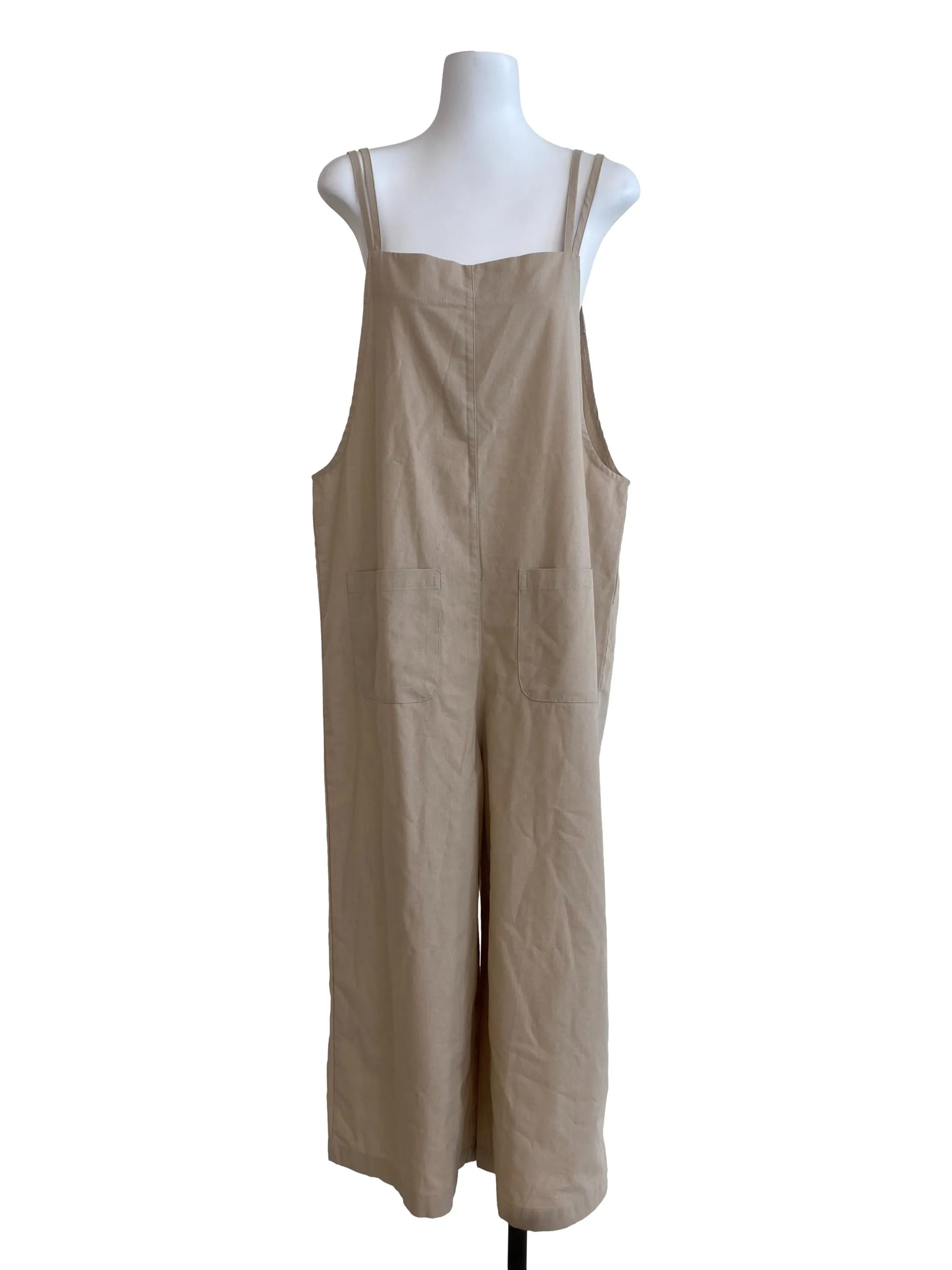 Soft Brown Solid Jumpsuits