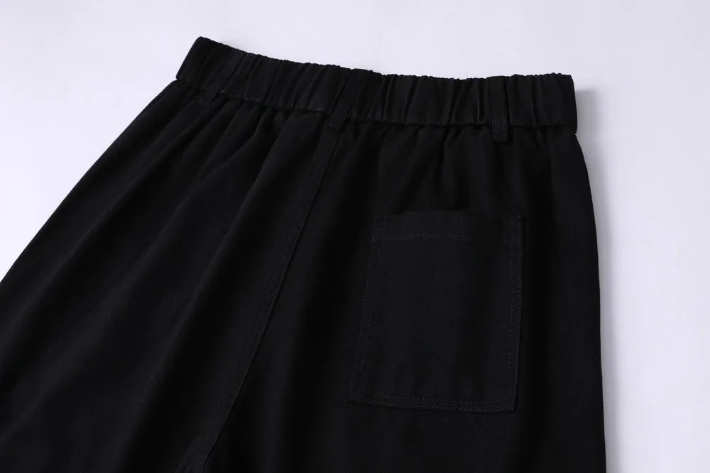 Solid Color Cargo Pant with Cinched Hems for Casual Style
