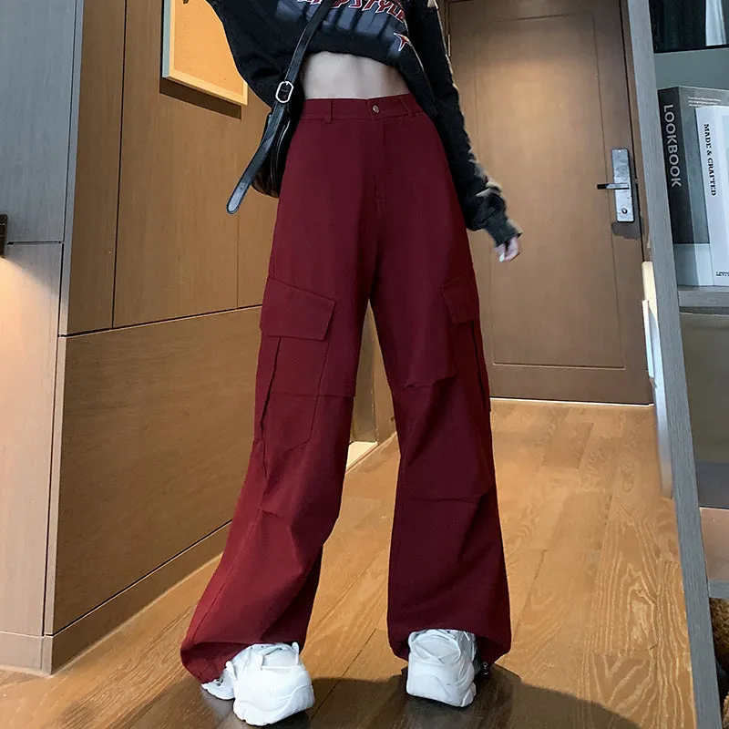 Solid Color Cargo Pant with Cinched Hems for Casual Style