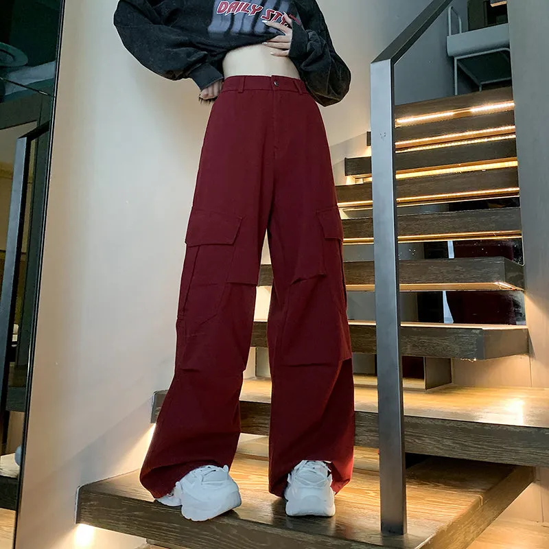 Solid Color Cargo Pant with Cinched Hems for Casual Style
