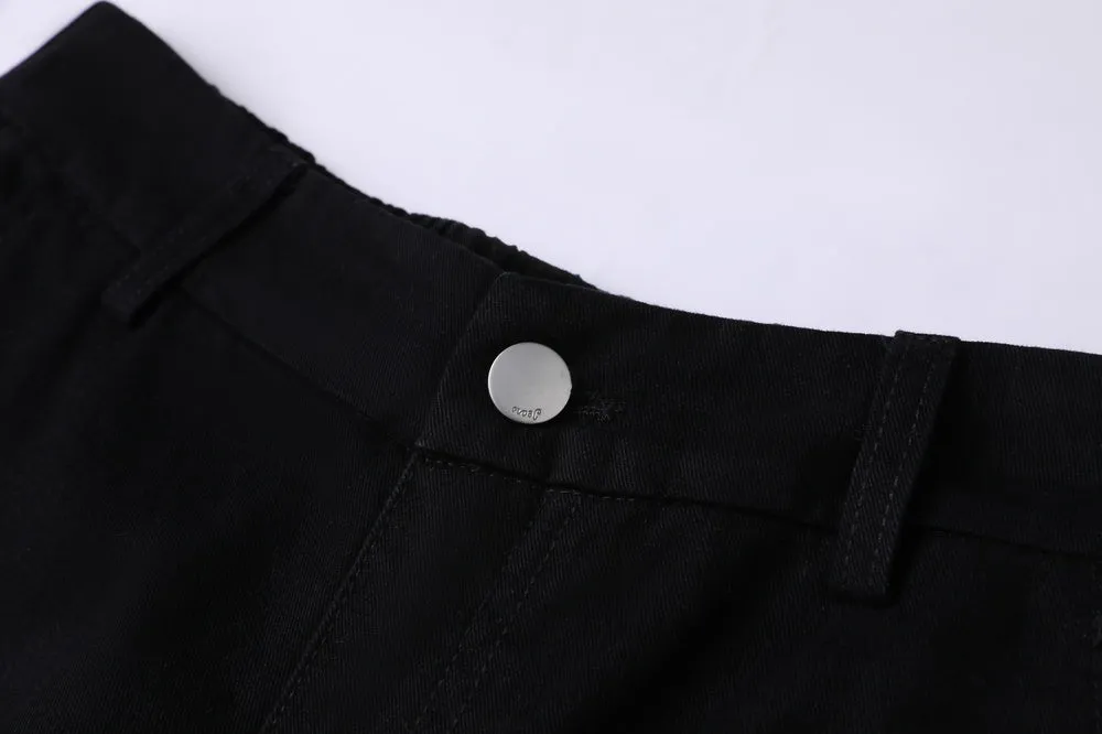 Solid Color Cargo Pant with Cinched Hems for Casual Style