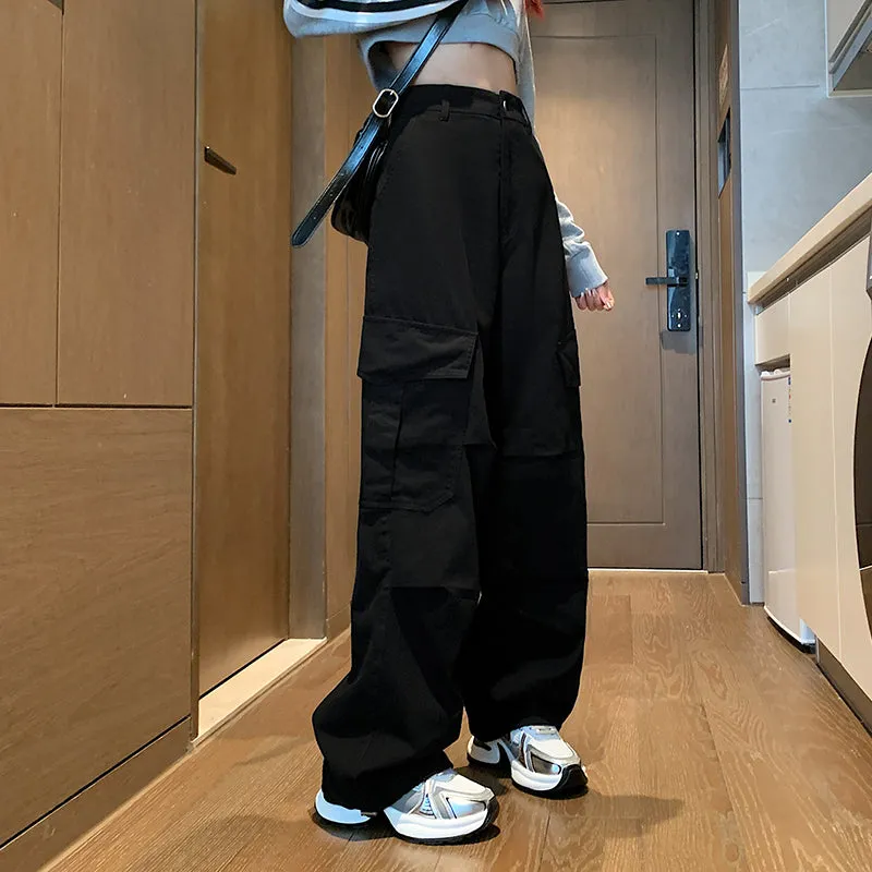 Solid Color Cargo Pant with Cinched Hems for Casual Style
