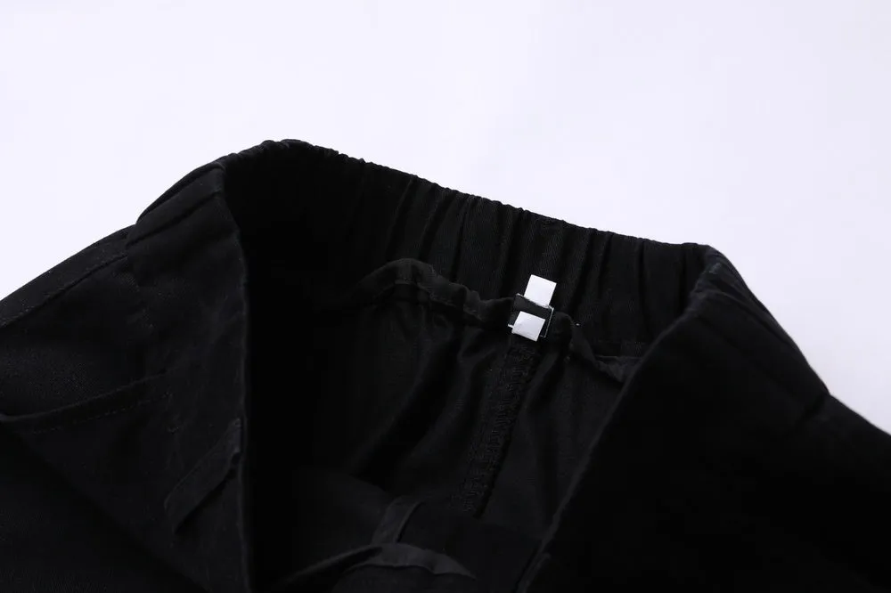 Solid Color Cargo Pant with Cinched Hems for Casual Style