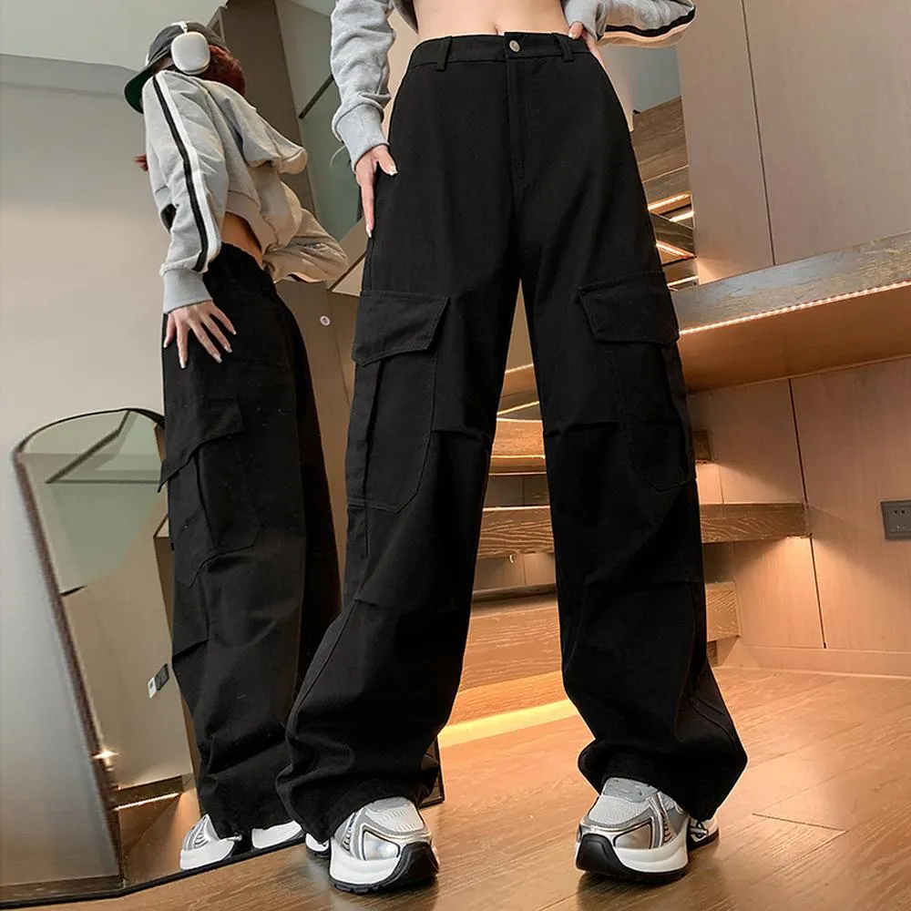 Solid Color Cargo Pant with Cinched Hems for Casual Style