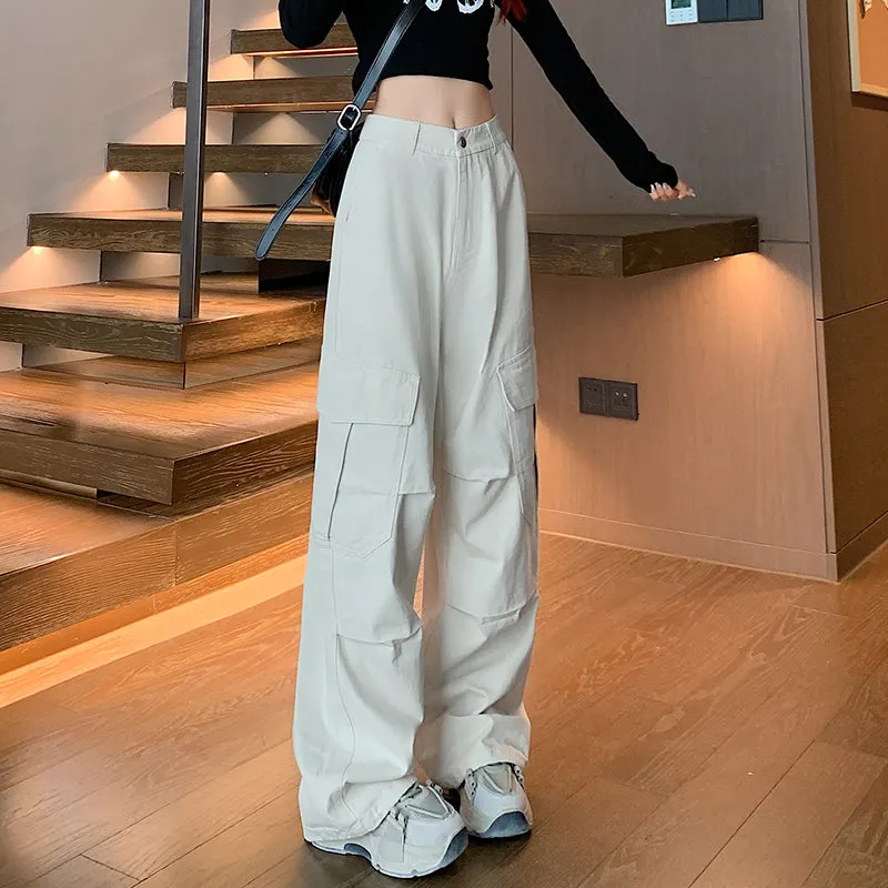 Solid Color Cargo Pant with Cinched Hems for Casual Style