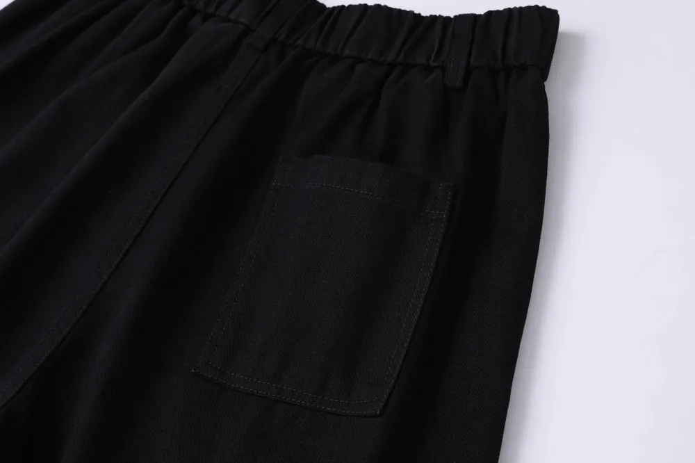 Solid Color Cargo Pant with Cinched Hems for Casual Style