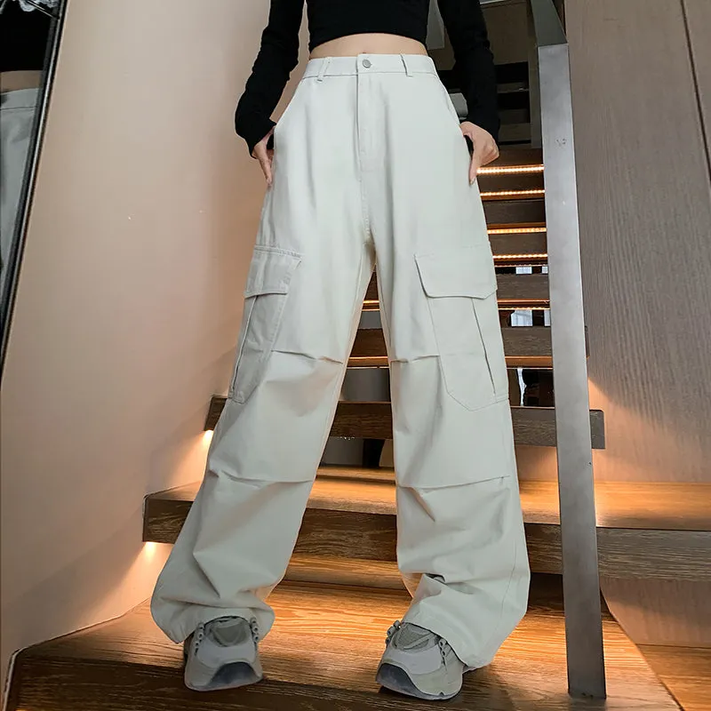 Solid Color Cargo Pant with Cinched Hems for Casual Style