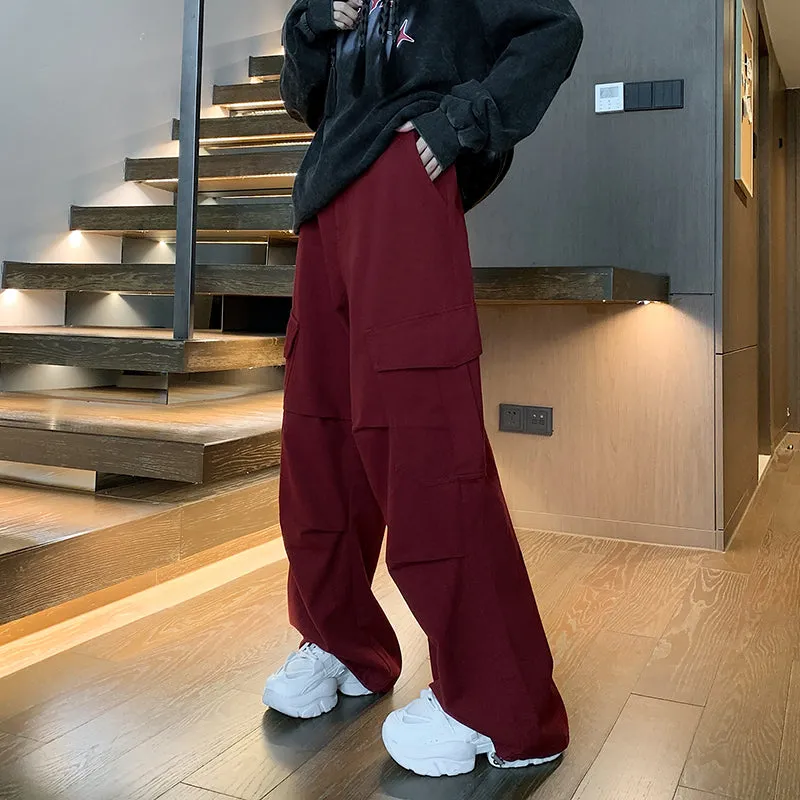 Solid Color Cargo Pant with Cinched Hems for Casual Style
