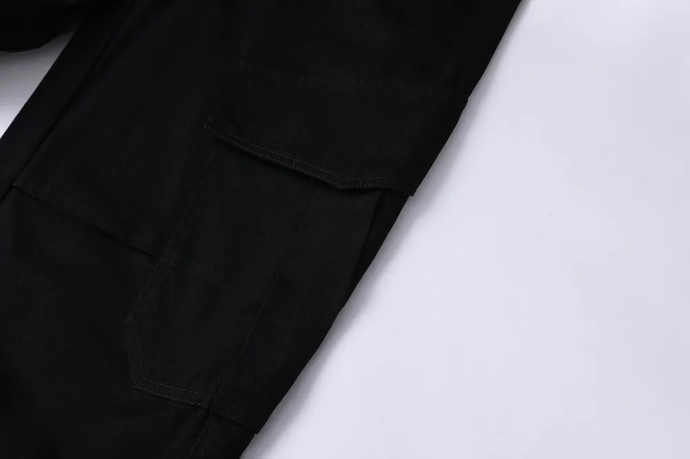 Solid Color Cargo Pant with Cinched Hems for Casual Style