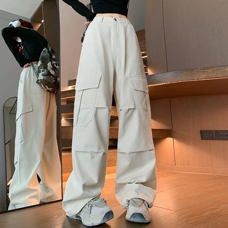 Solid Color Cargo Pant with Cinched Hems for Casual Style