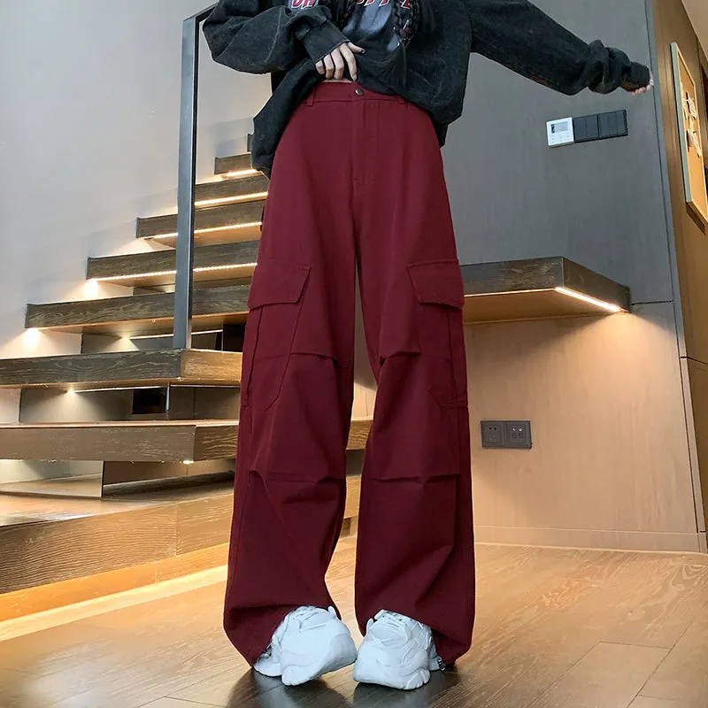 Solid Color Cargo Pant with Cinched Hems for Casual Style