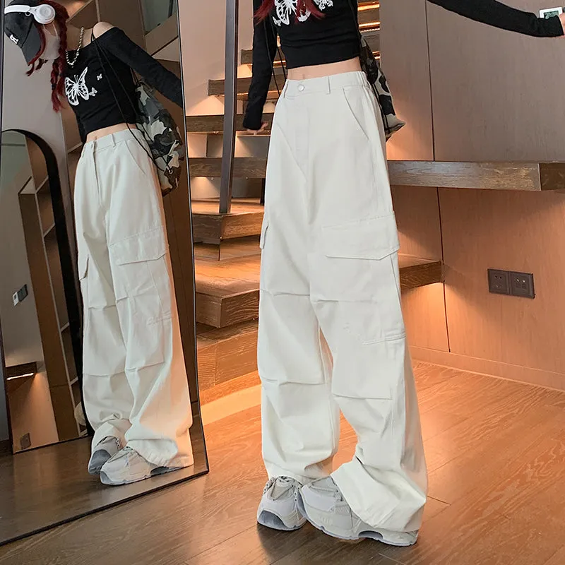 Solid Color Cargo Pant with Cinched Hems for Casual Style