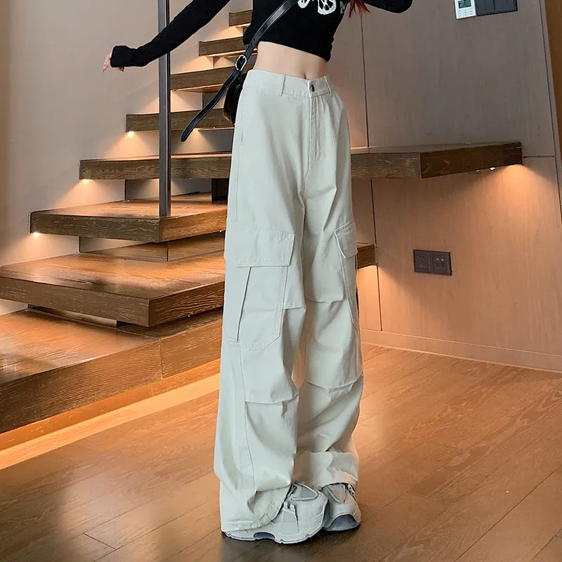 Solid Color Cargo Pant with Cinched Hems for Casual Style
