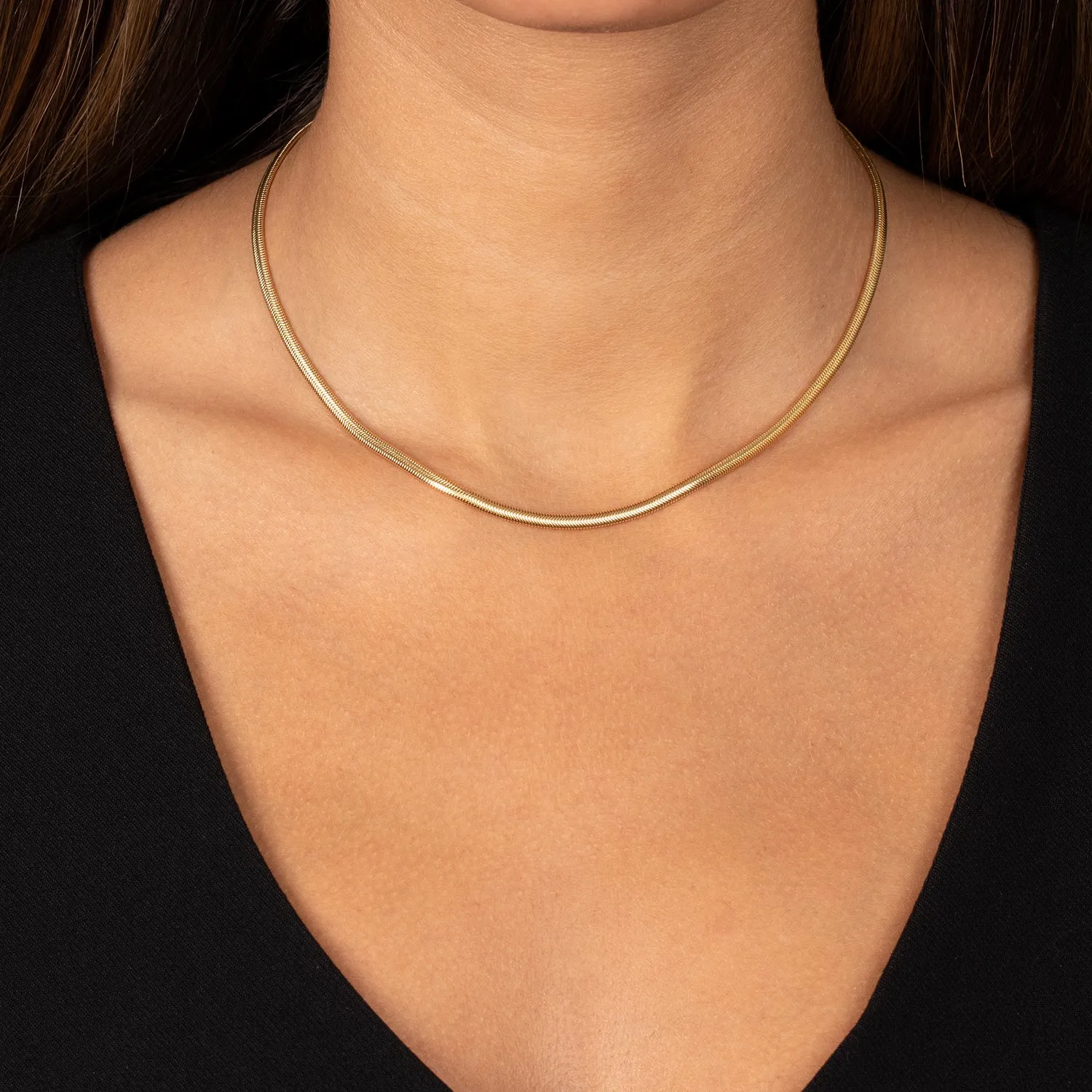 Solid Snake Choker Necklace