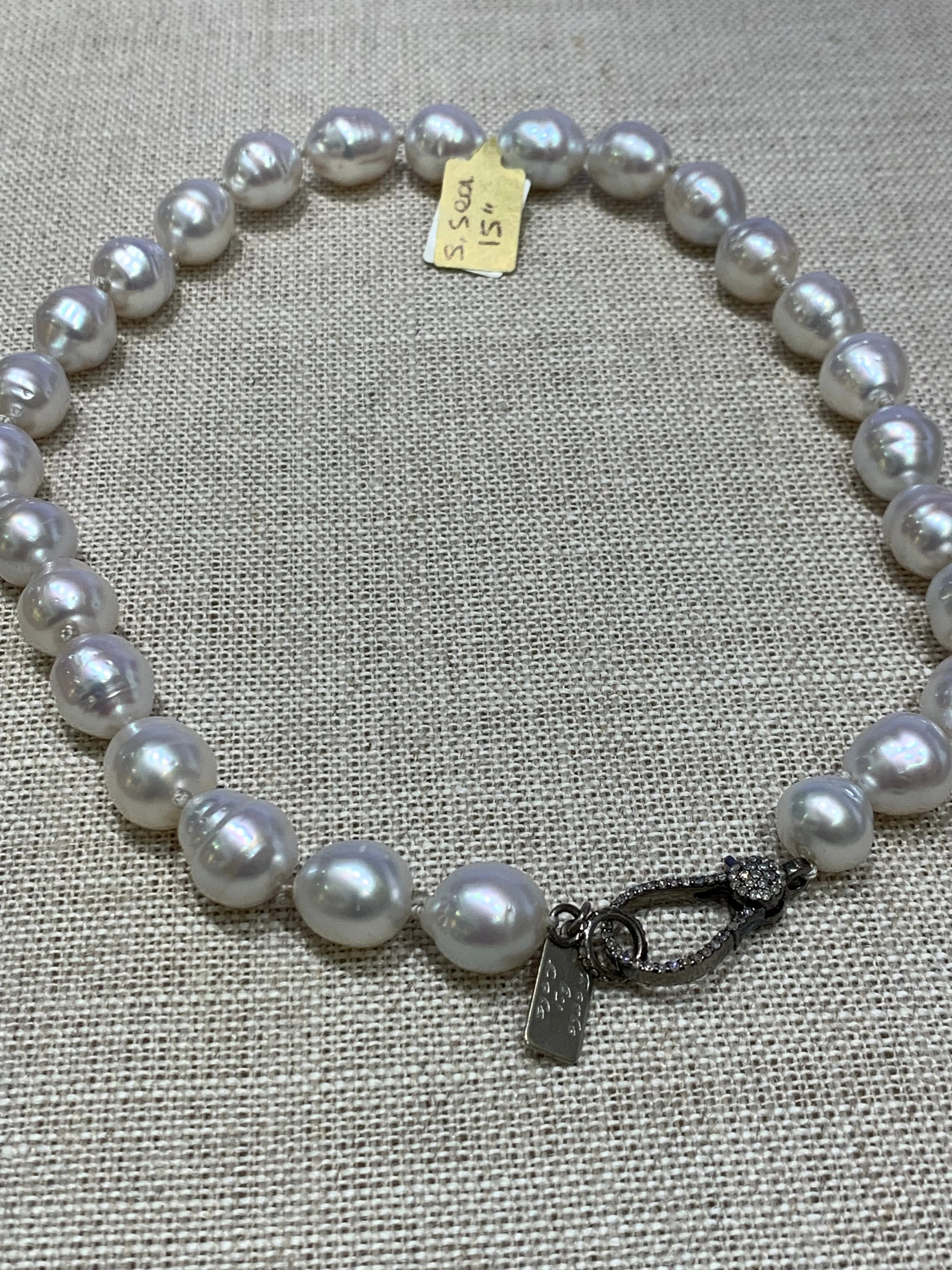 South Sea Pearls on Silk Choker | 15"