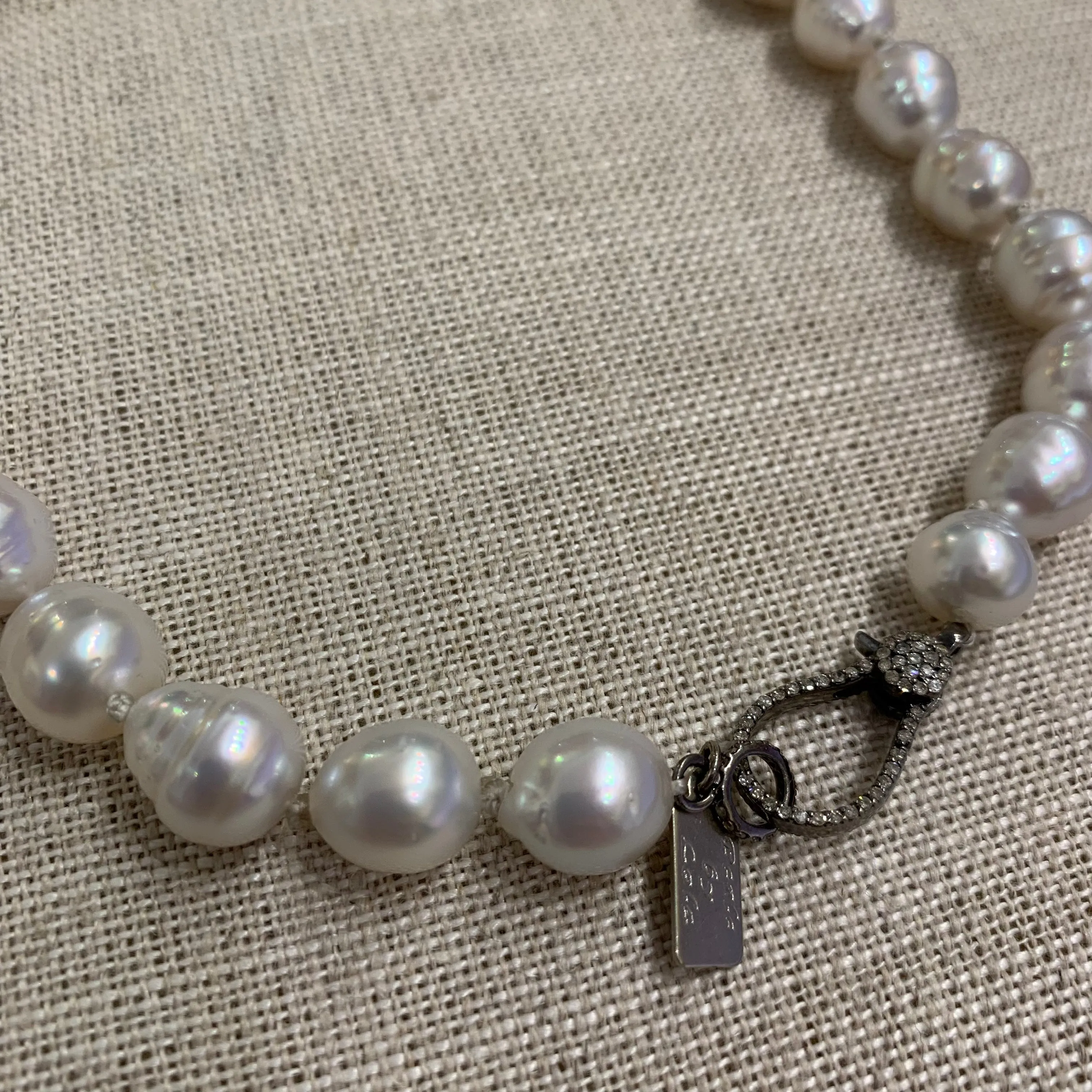 South Sea Pearls on Silk Choker | 15"