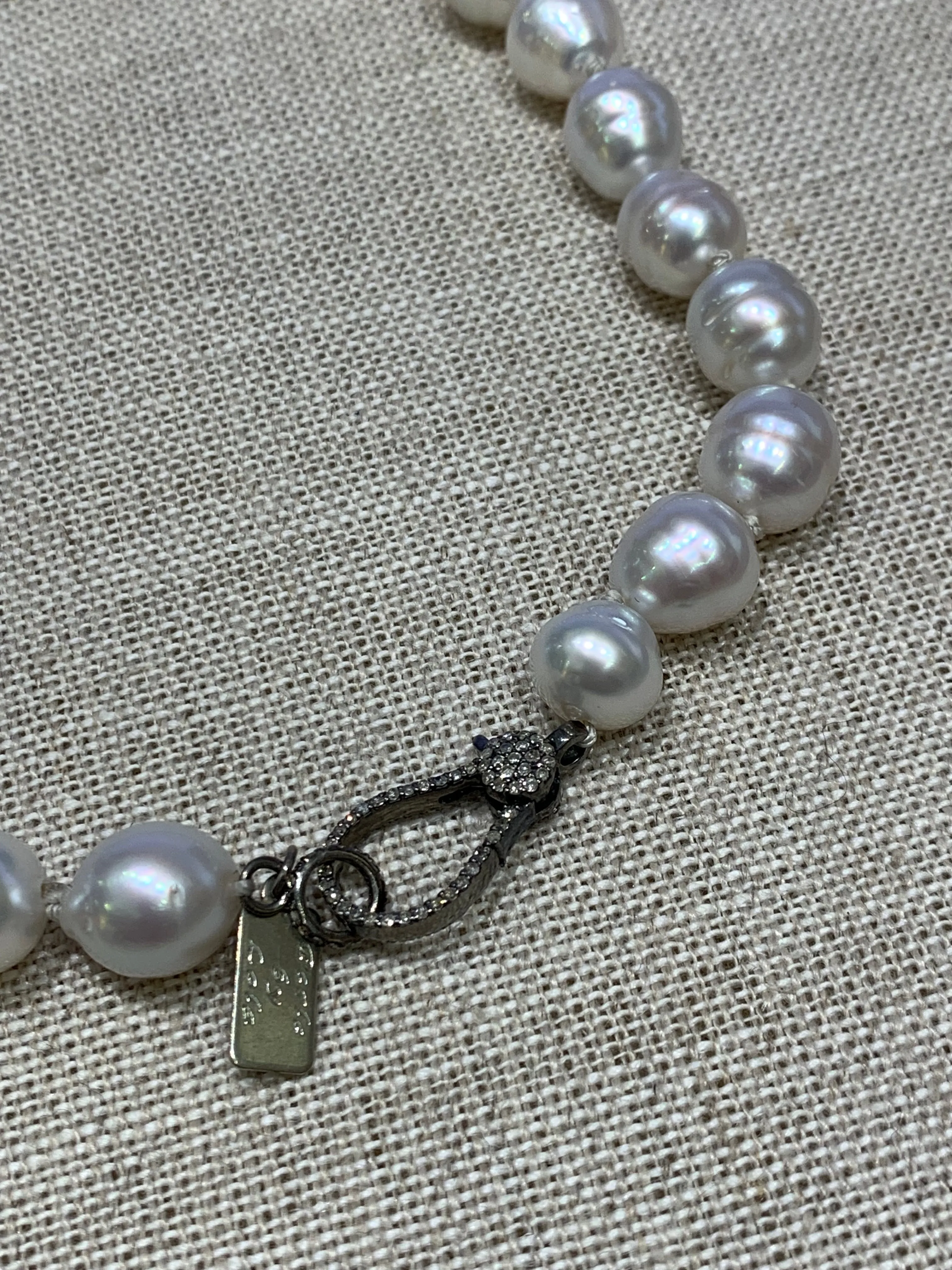 South Sea Pearls on Silk Choker | 15"