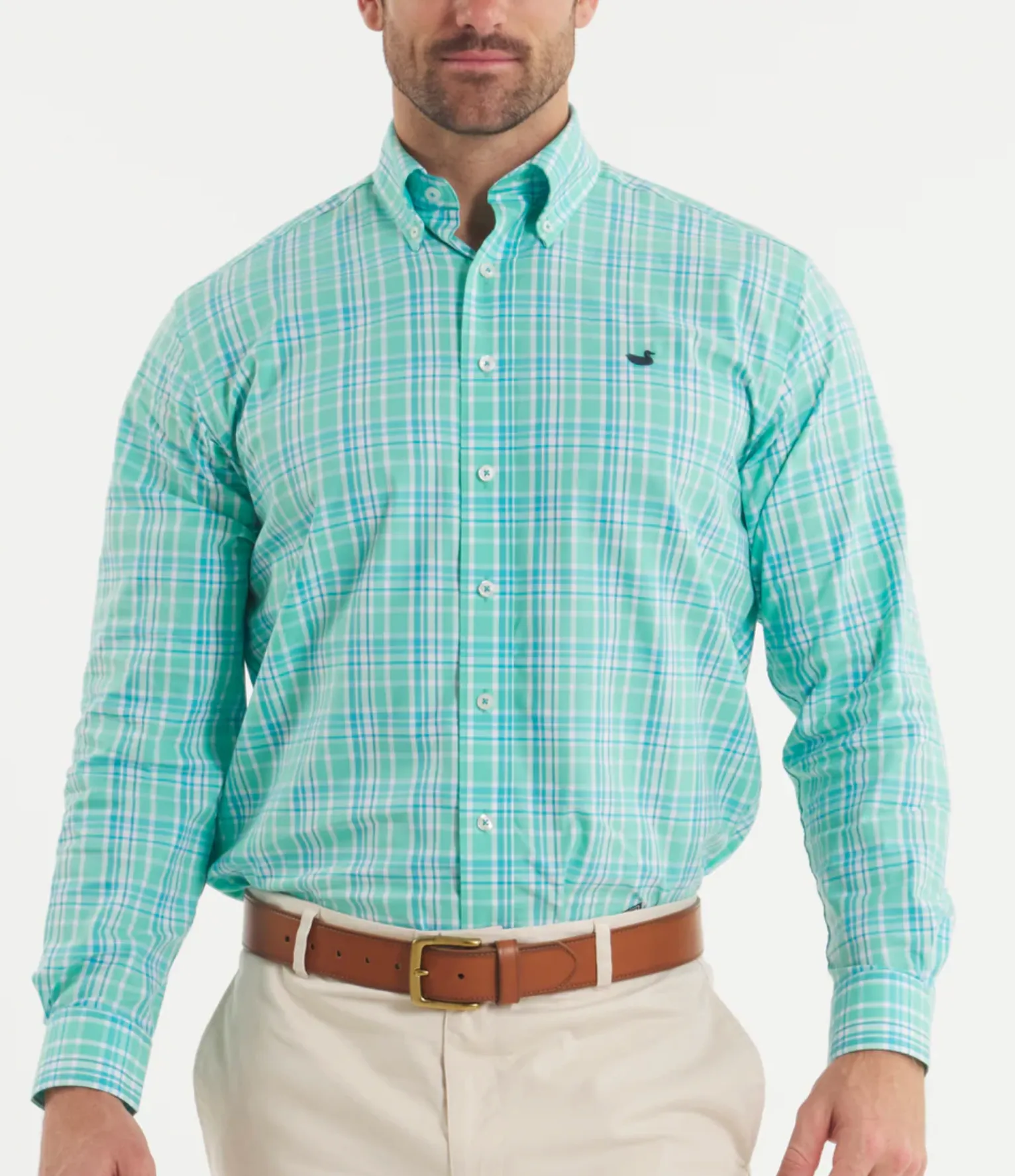 Southern Marsh Men's Grainger Performance Plaid Dress Shirt