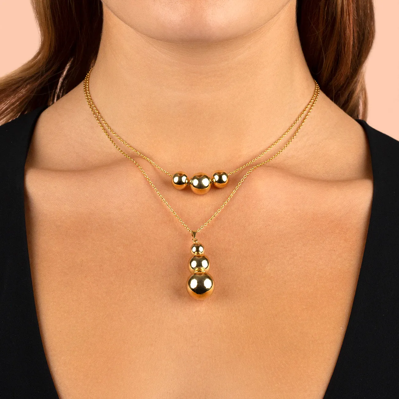 Sphere Necklace 14K