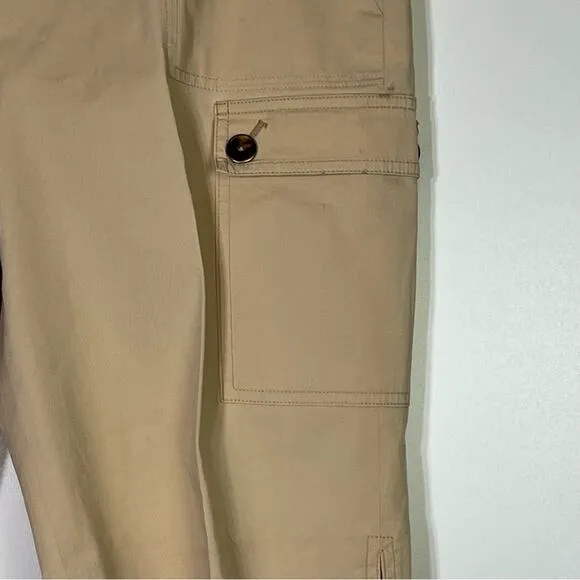 St John Khaki Bermuda Cargo Shorts Size 10 EUC