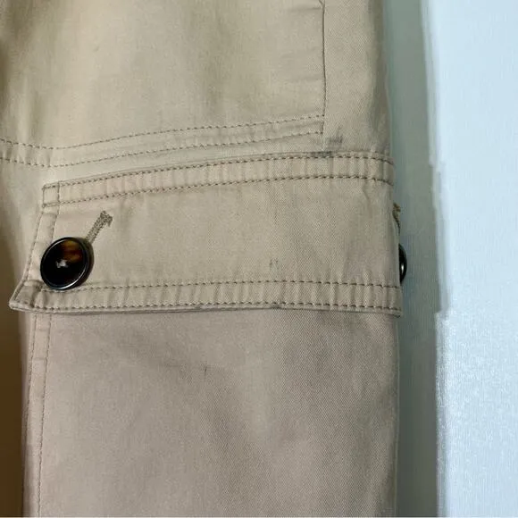 St John Khaki Bermuda Cargo Shorts Size 10 EUC