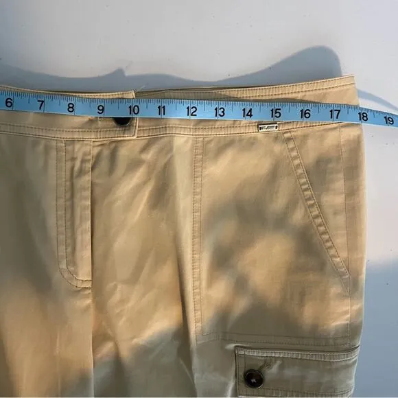 St John Khaki Bermuda Cargo Shorts Size 10 EUC