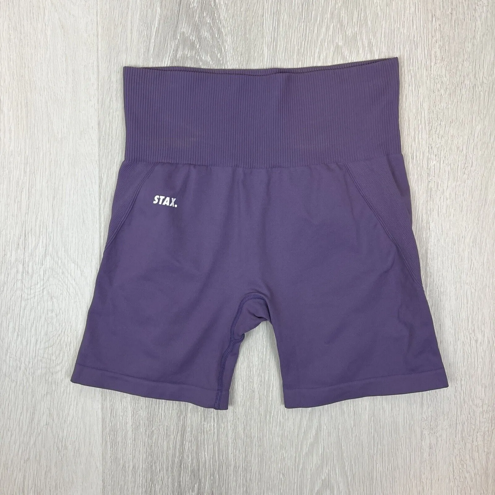 Stax Womens Purple Bike Shorts Size Medium
