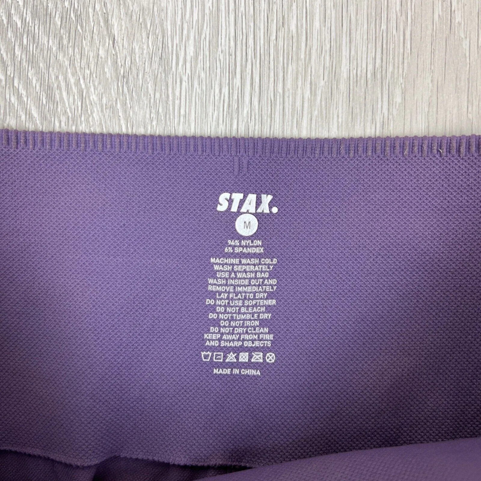 Stax Womens Purple Bike Shorts Size Medium