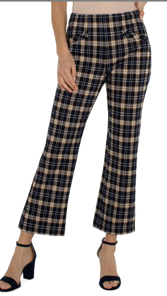 Stella 27" Plaid Pull-On Flare Pant